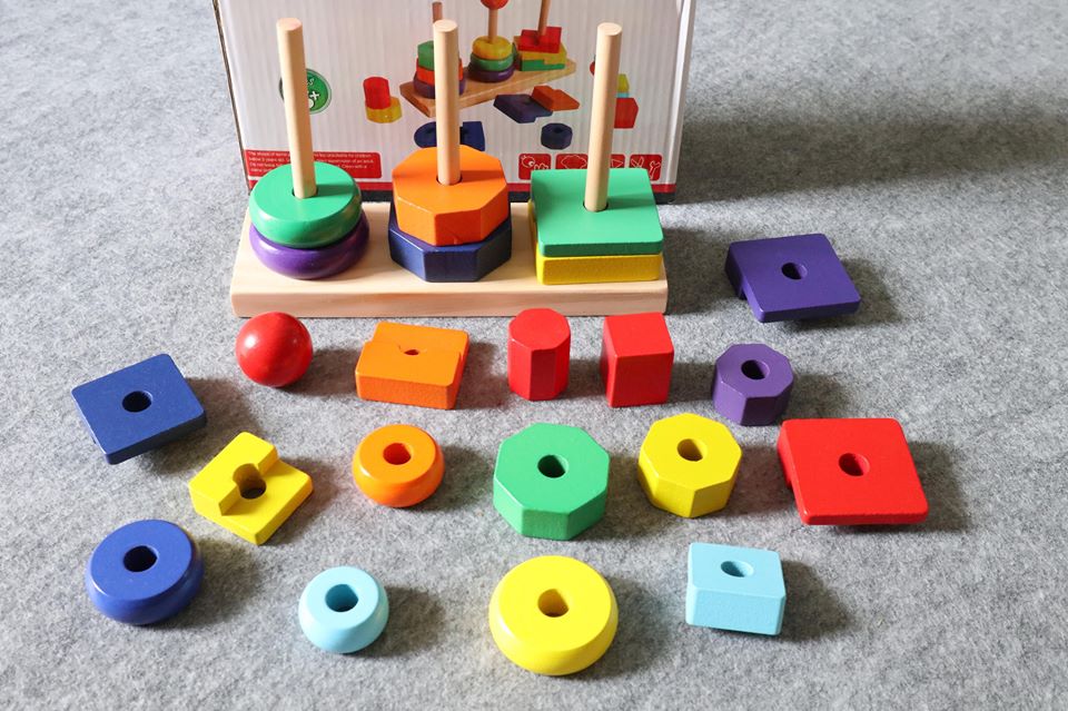 Tháp 3 cọc Montessori