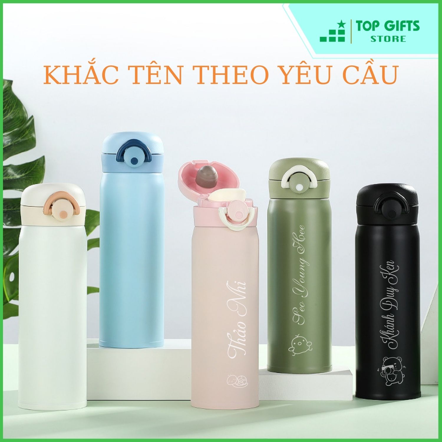 Bình giữ nhiệt khắc tên BGN032 dung tích 500ml - Chống tràn hiệu quả