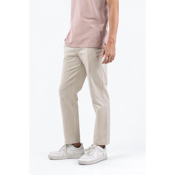 QUẦN DÀI KAKI NAM DOBBY FORM SLIM CROP - 10F22PCA009 | LASTORE MENSWEAR