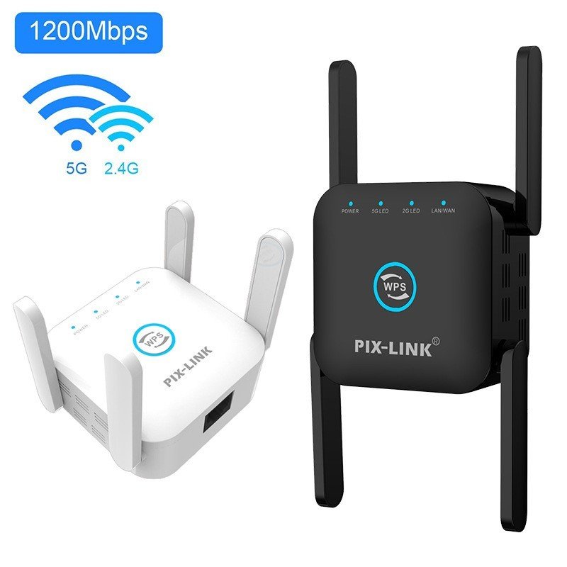 Bộ kích sóng Wifi 5G PIX-LINK LV- AC24 Pro Tần Số Kép AC 1200 Khả Năng Xuyên Tường Mạnh Mẽ, Mở Rộng Vùng Phủ Sóng Thêm 50m Cực Khỏe - Hàng Chính Hãng/ hàng Nhập Khẩu