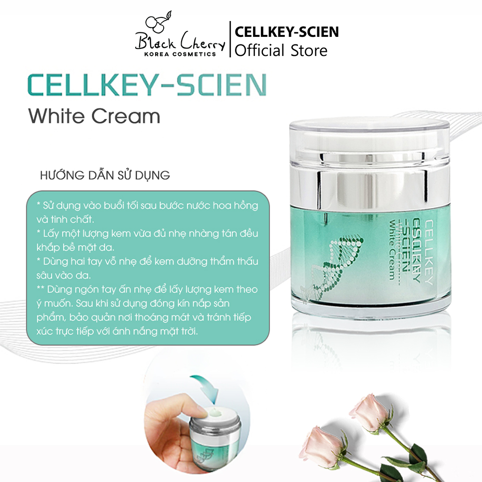 Kem Dưỡng Ẩm Trắng Da Ban Đêm Tế Bào Gốc Phục Hồi Trẻ Hoá Da Và Chống Lão Hoá Cellkey-Scien White Cream (30g)