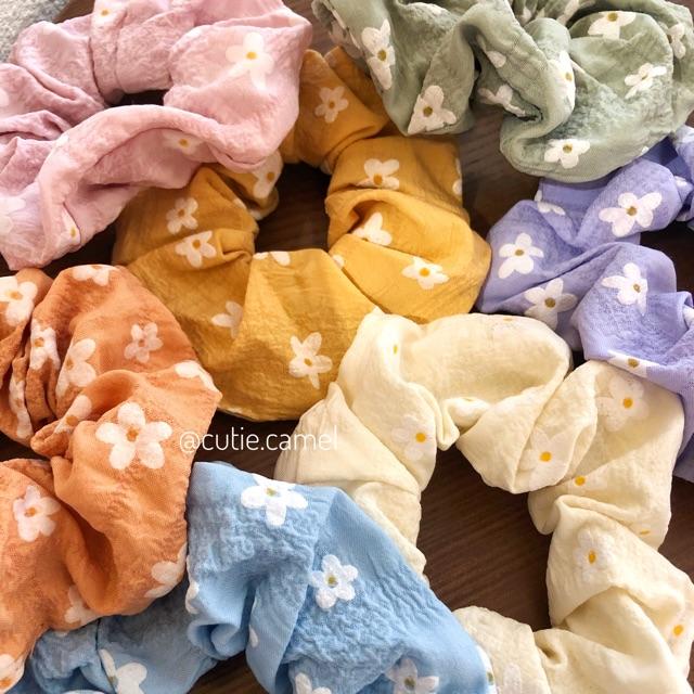 Scrunchies Hoa Cúc Xinh Chất Thô Hàn