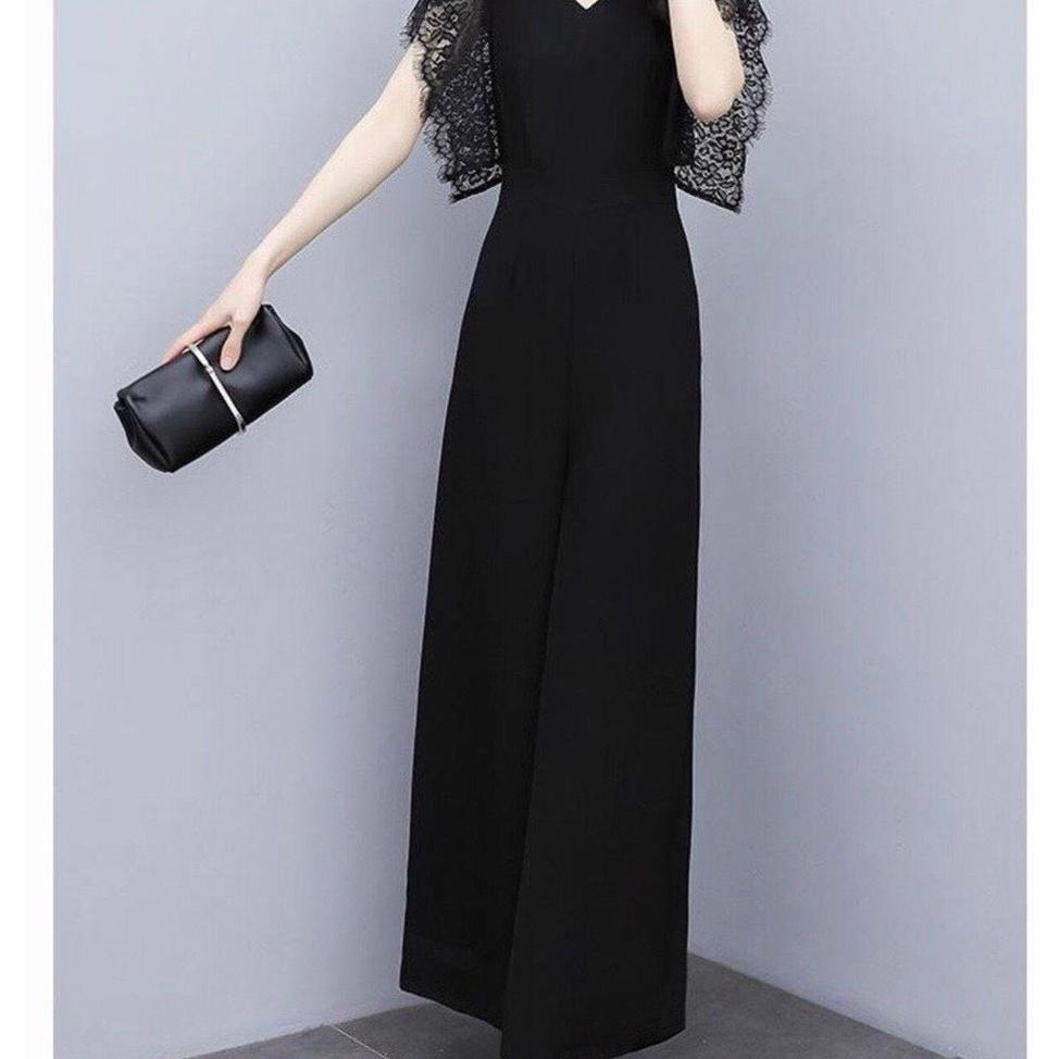 Jumpsuit Thiết Kế Phối Tay Ren Cao Cấp, Có Túi, Cực Kỳ Sang Và Thời Thượng