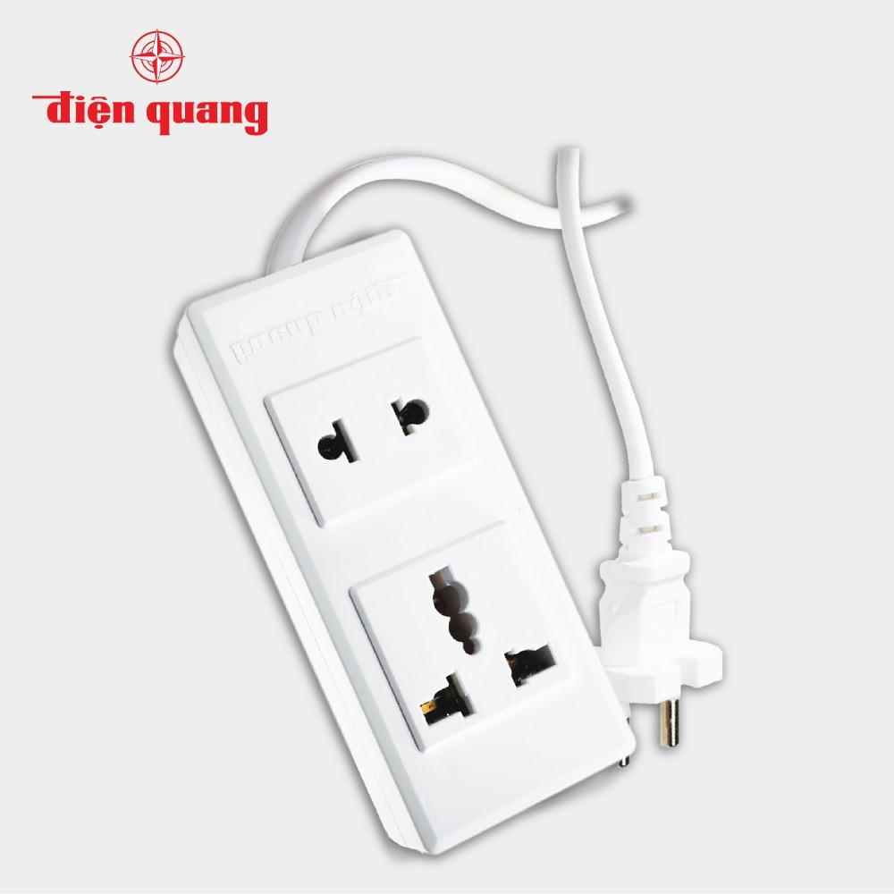  Ổ cắm Điện Quang ĐQ 001A-02 (2 lỗ)