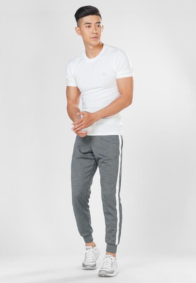 Quần Dài Jogger Nam Phối Sọc 1041 xám