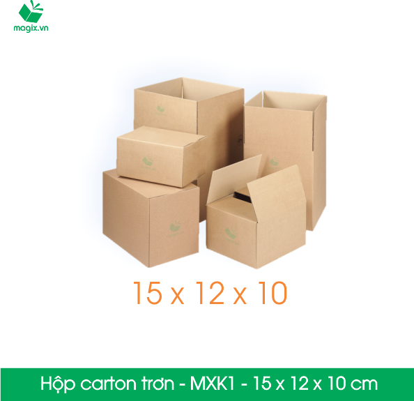 MXK1 - 15x12x10 cm - 400 Thùng hộp carton trơn