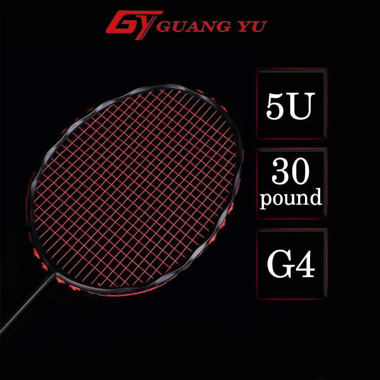 Vợt cầu lông Guangyu 5U khung xoắn carbon lưới đan sẵn ( vợt đơn ) - V06