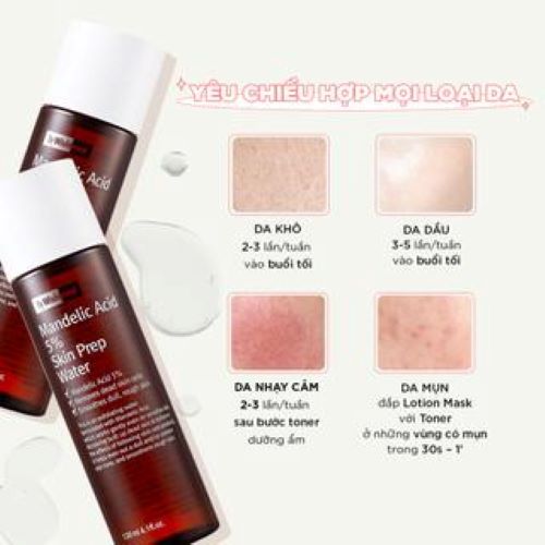 Nước hoa hồng BY WISHTREND MANDELIC ACID 5% SKIN PREP WATER 120ML