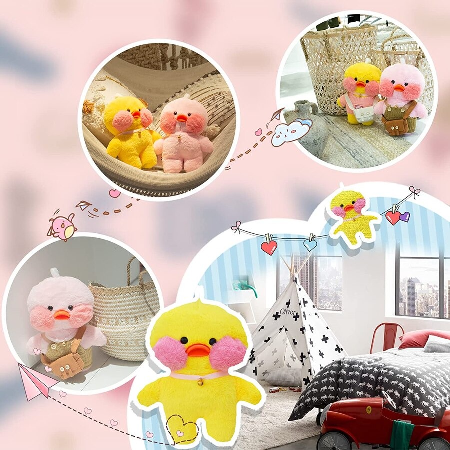 Vịt Má Hồng Lalafanfan Cao 39 cm mẫu AT03 ( nơ giao ngẫu nhiên)