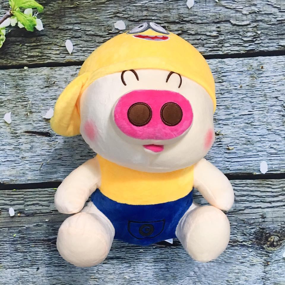 GẤU BÔNG HEO ĐỘI NÓN MINION GB36