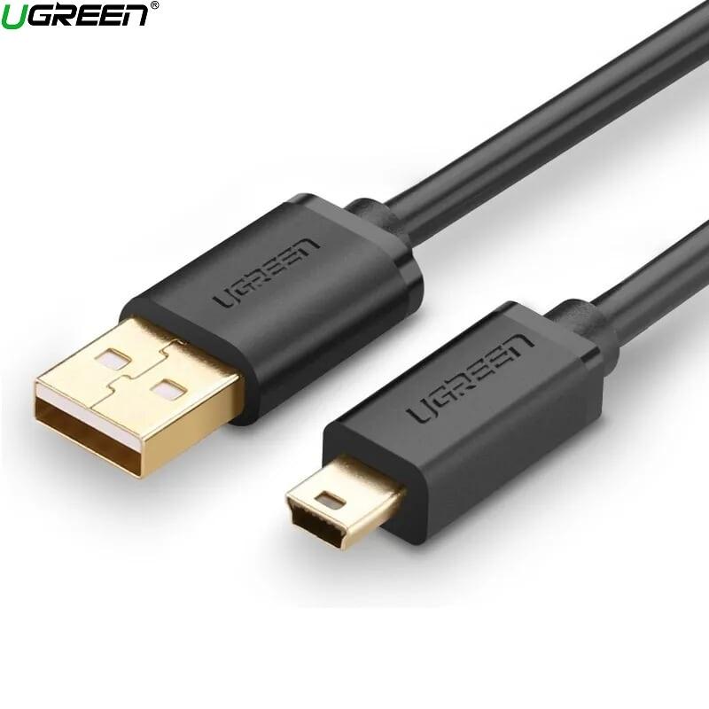 Ugreen UG30472US132TK 2M màu Đen Cáp sạc truyền dữ liệu USB 2.0 sang MINI USB đầu mạ vàng - HÀNG CHÍNH HÃNG