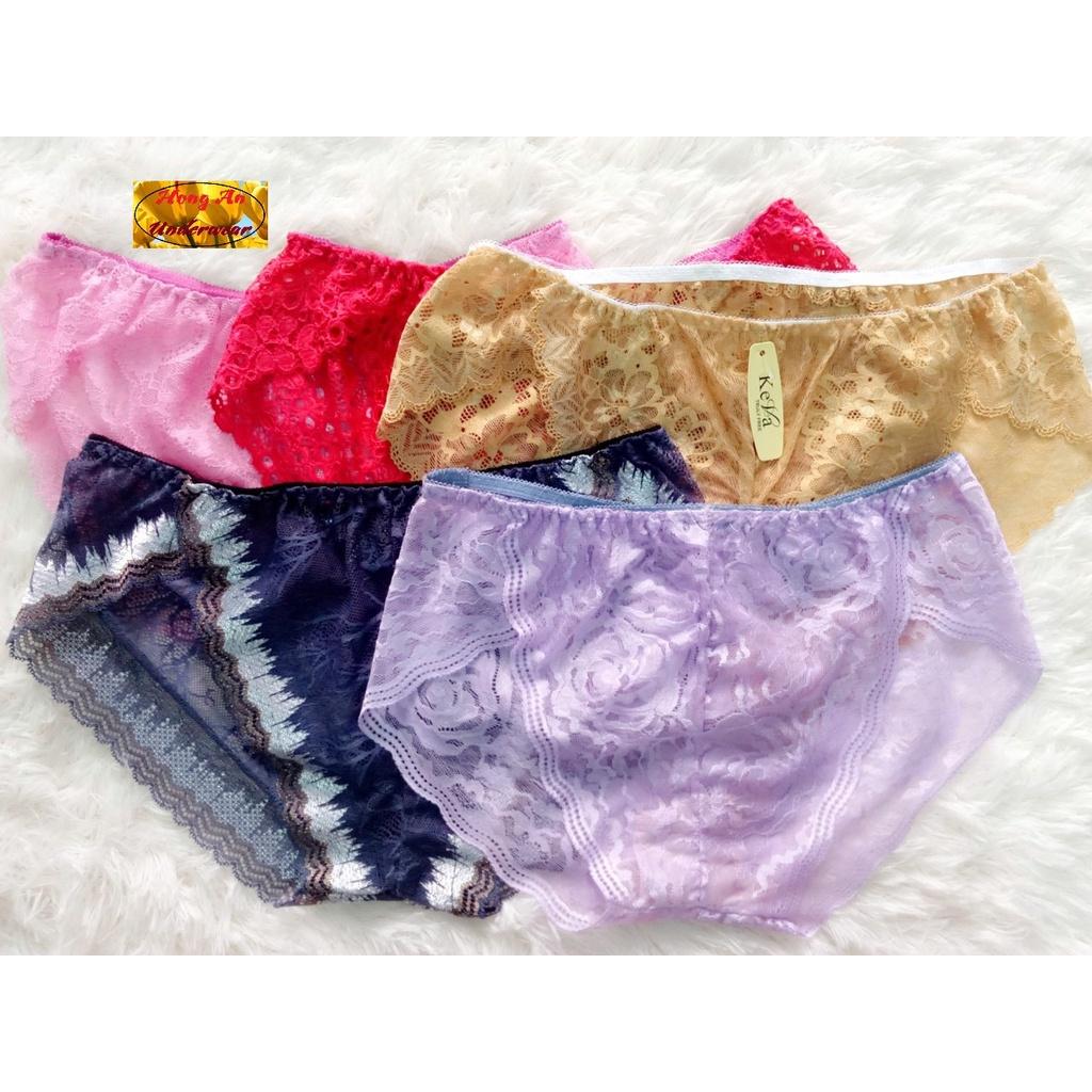 SET 10 Quần lót ren 078, Combo 10 Quần lót ren kiểu tiểu thư, thoáng mát, siêu gợi cảm đủ size từ 40kg-75kg.