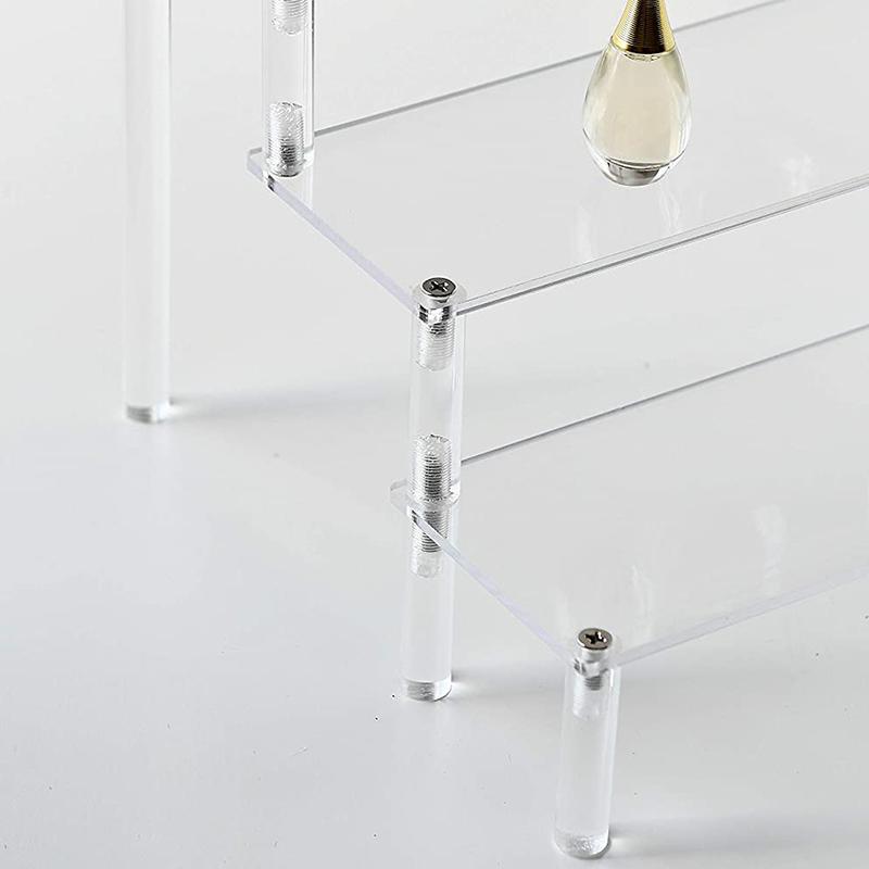 Kệ Đứng Phụ Kiện Nhà Bếp 3 Tầng Acrylic Trong Suốt Khay Bánh Đỡ Cho Trang Trí Và Lưu Trữ Màn Hình Hiển Thị