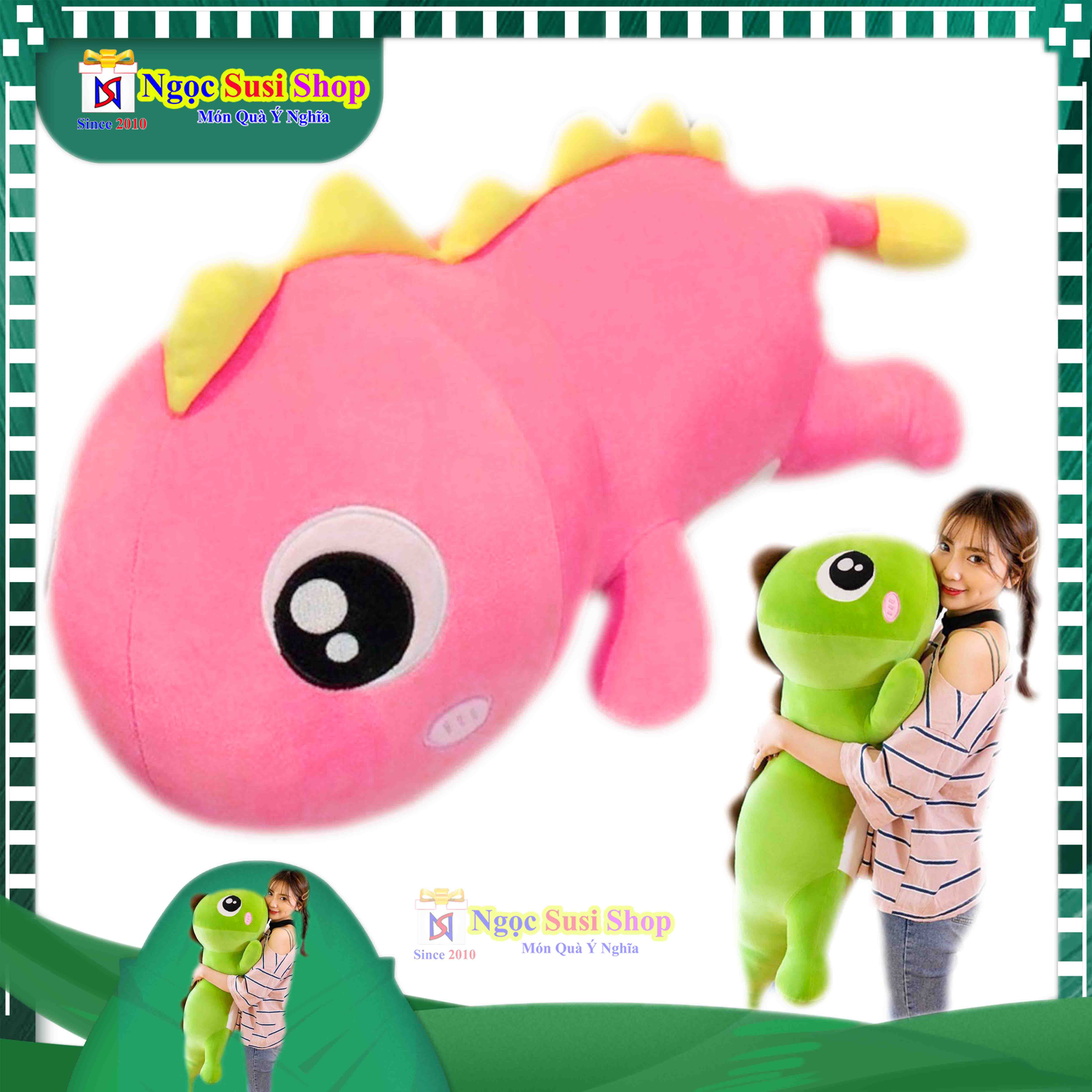 GỐI ÔM KHỦNG LONG MẮT LỒI SIÊU DÀI KHỔNG LỒ