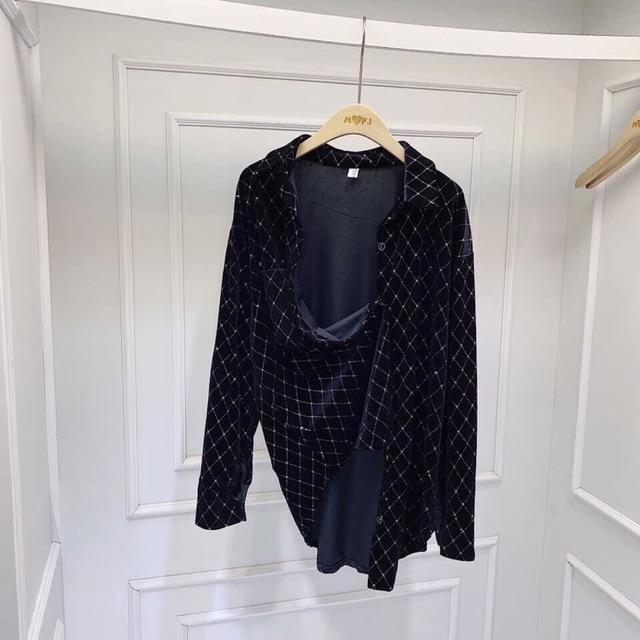 ÁO SƠ MI HOẠ TIẾT NHUNG NHŨ