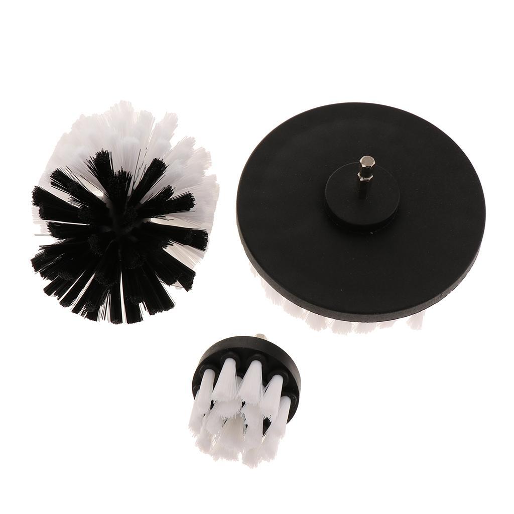 3 Pieces Drill Brush Attachment Set Cleaning Power Scrubber Scrub Tile Grout 2.5, 3.5, 5 inch