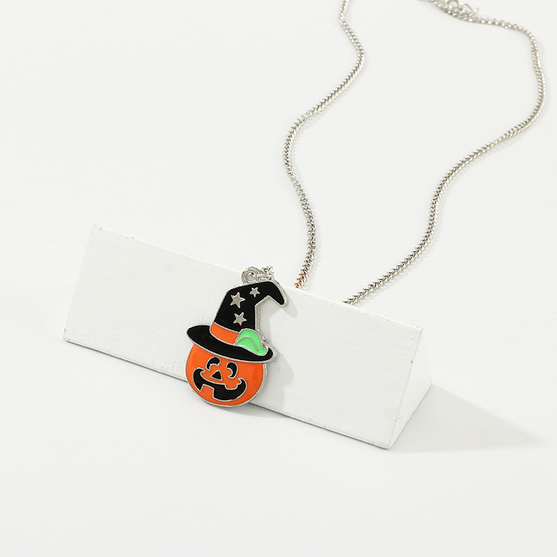 Dây chuyền vòng cổ Halloween Bí Ngô đội mũ siêu cute