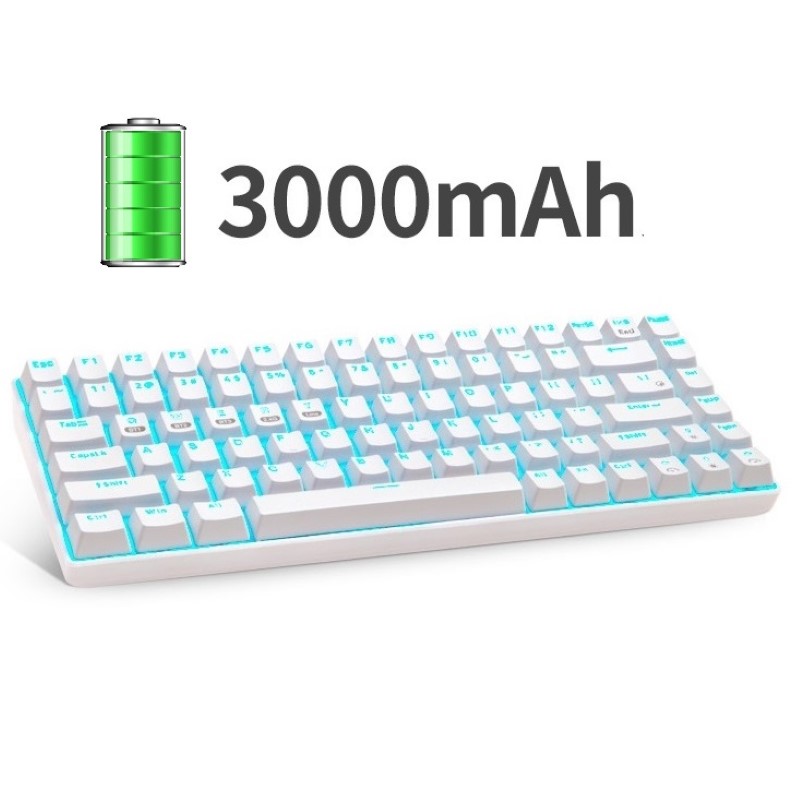 Bàn Phím Cơ không dây mini Đa kết nối RF84 Led Gaming cho máy tính