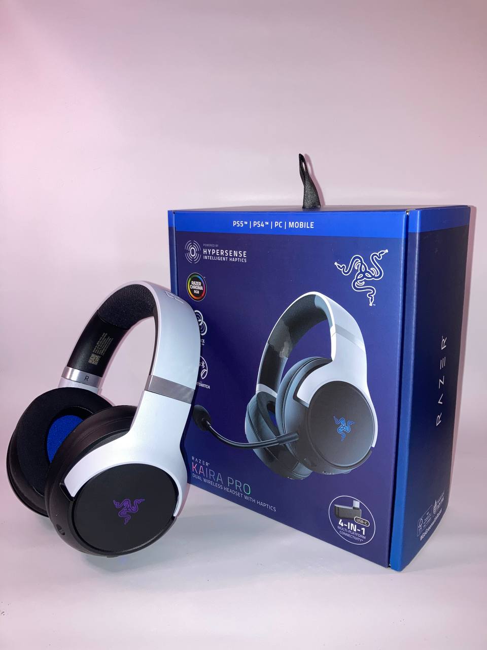 Tai nghe không dây choàng đầu Razer Kaira Pro for Playstation-Wireless Gaming and Mobile Headset_Mới, hàng chính hãng