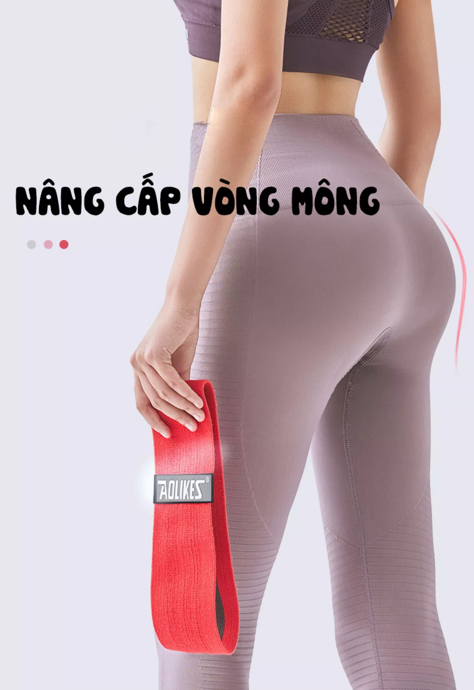 Dây kháng lực tập gym, dây miniband tập mông đùi vải EROS