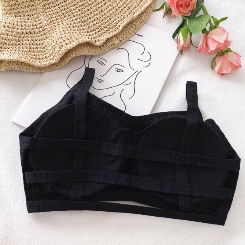 Áo lót nữ, áo bra cotton 3 dây có mút ngực, freesize >52kg