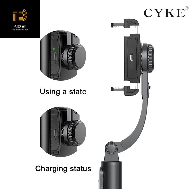 Gậy Selfie chống rung 1 trục CYKE, gậy selfie kiêm tripod đa năng kèm điều khiển từ xa bluetooth, xoay 360° cho smartphones - Hàng chính hãng