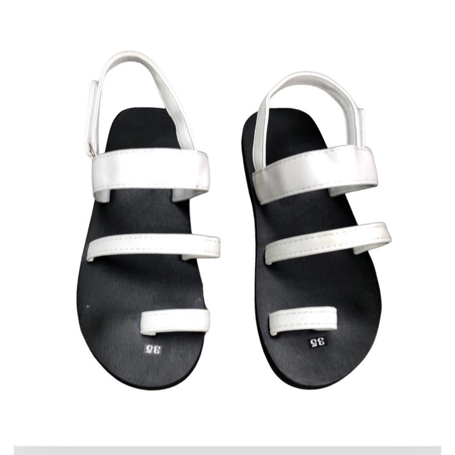 sandal đồng nai dép xăng đan nam và nữ ( đế đen quai trắng ) size từ 35 nữ đến 43 nam