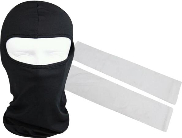Combo Găng Tay Chống Nắng HLPT002c  + Khăn Trùm Ninja PT21