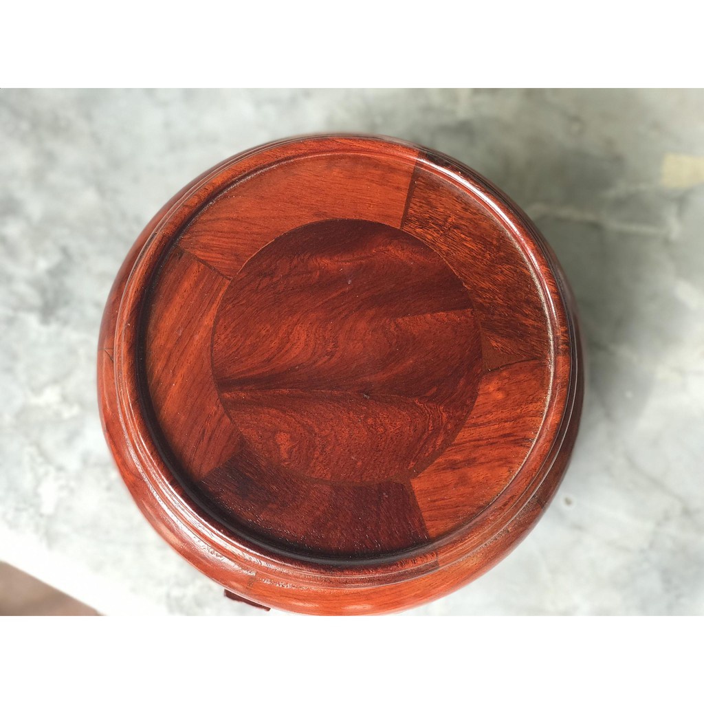 Kỷ tròn - đôn chân tròn - Đế kê bát hương gỗ hương cao 9cm nhiều kích thước