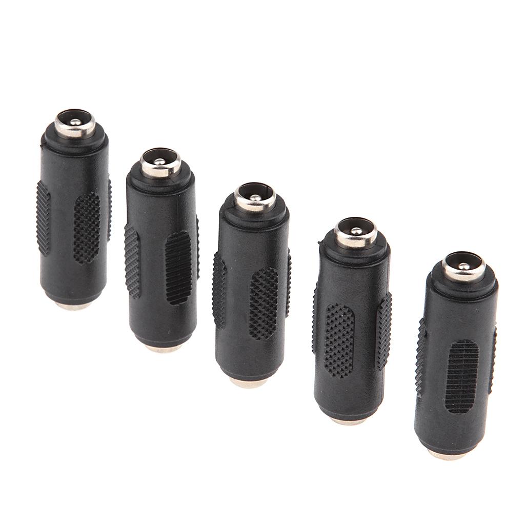 5 Pieces 5.5mm X 2.1mm Female for Female Power Supply DC Adapter