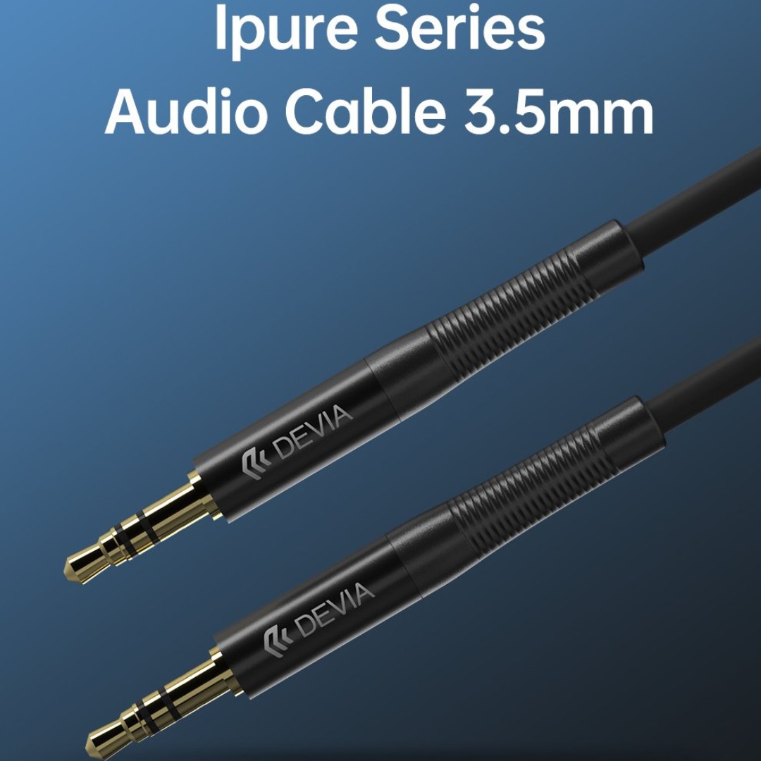 Cáp âm thanh audio Devia Ipure Series 3.5mm plug 1m - Hàng chính hãng
