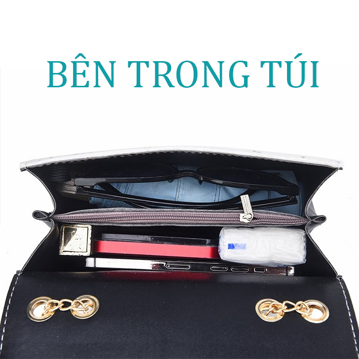 Túi Đeo Chéo Nữ Sừng Tuần Lộc Màu Đen