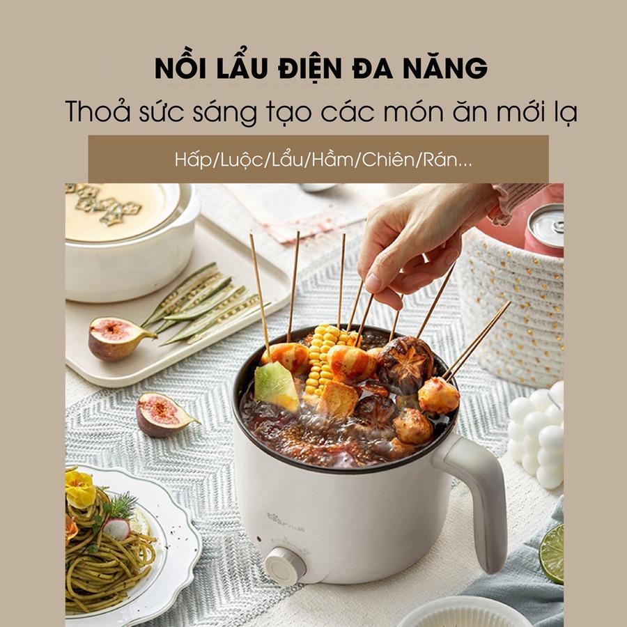 Nồi điện mini đa năng Bear 1.2L (kèm khay hấp) nồi lẩu điện mini, Anh Lam Store - Hàng chính hãng