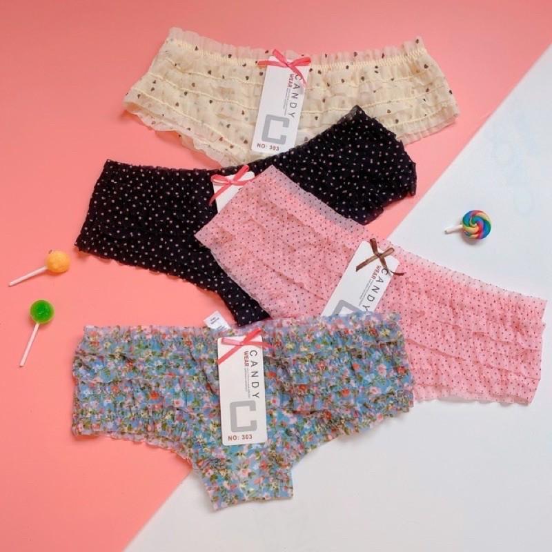 Quần Lót Ren Công Chúa Siêu Kute 303 Hàng Cao Cấp. Chất Thun lạnh pha Cotton xịn thấm hút mồ hôi tốt.