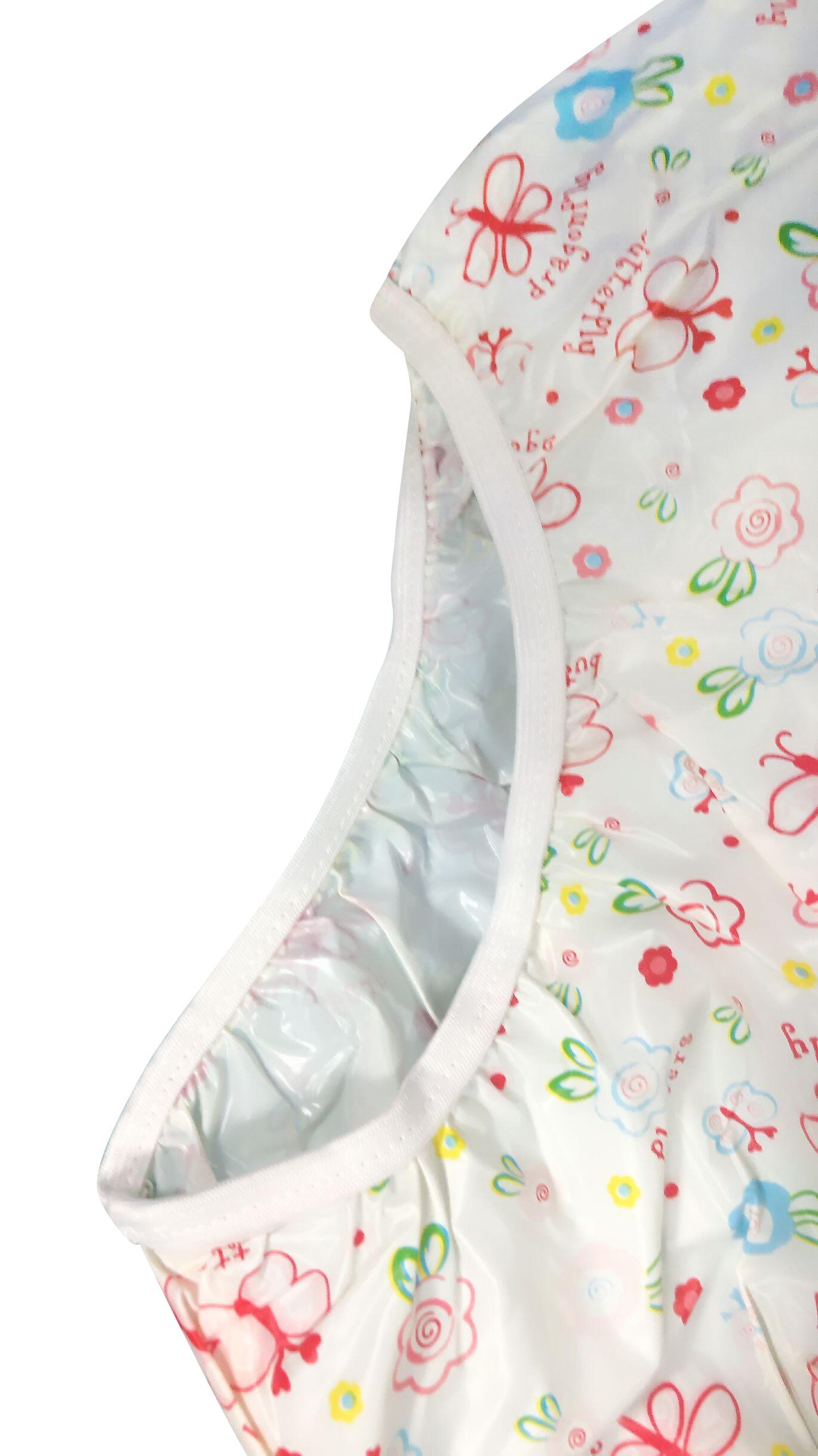 ABDL Miếng Tã Quần Đơn Giản Chuồn Chuồn Màu DDLG Trưởng Thành Quần Lót Có Thể Tái Sử Dụng Tã 1 Lớp Nhựa PVC Quần Đùi Onesized Người Cao Tuổi Thiếu Niên