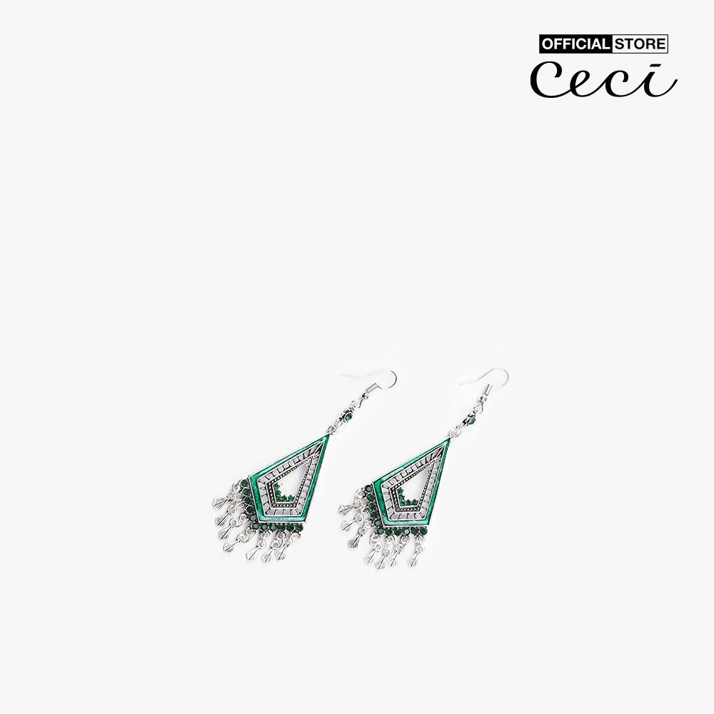 CECI - Khuyên tai nữ dáng thả tua rua cá tính CC1-02000141