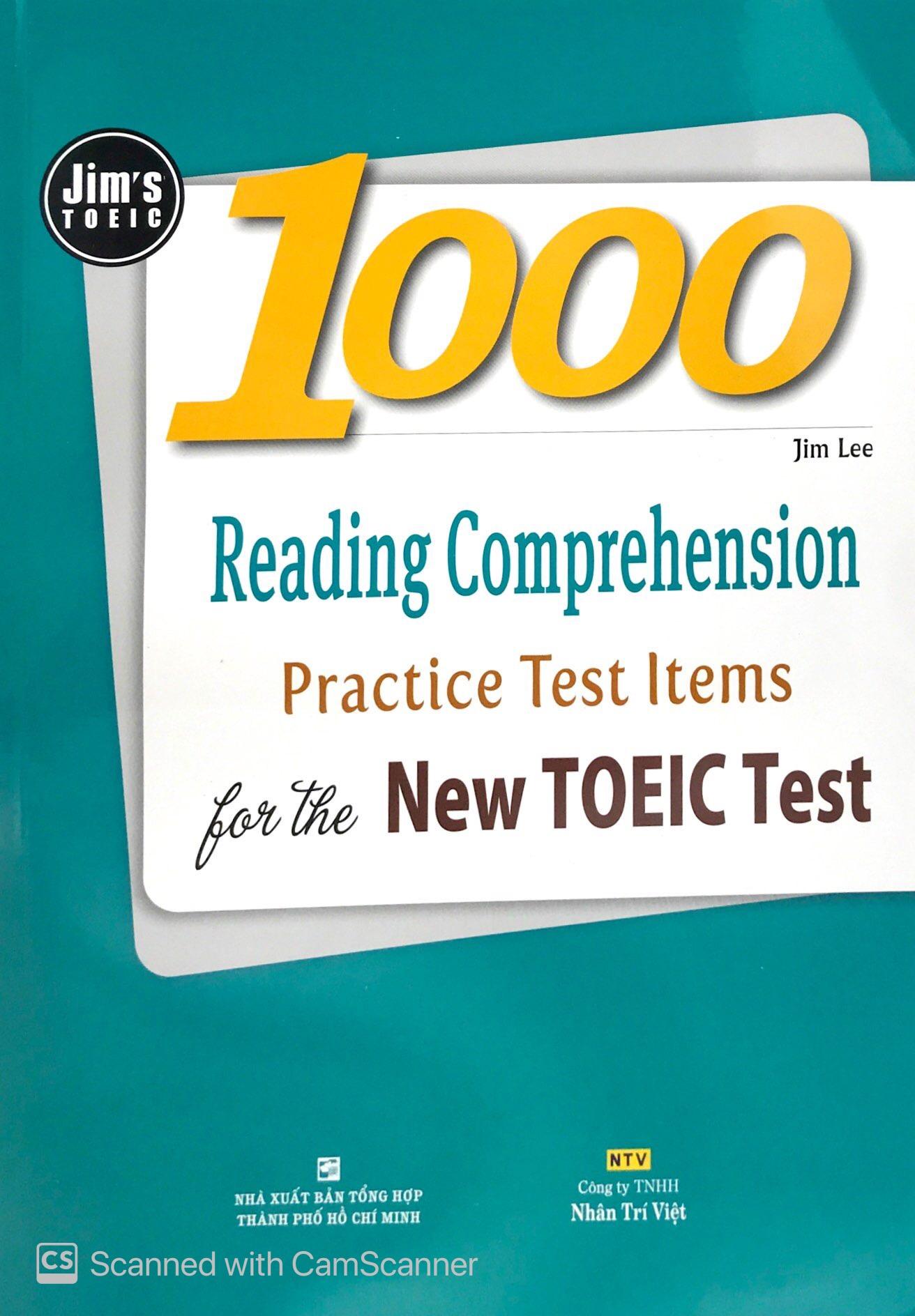 1000 Reading Comprehension Practice Test Items For The New Toeic Test (Tái Bản)