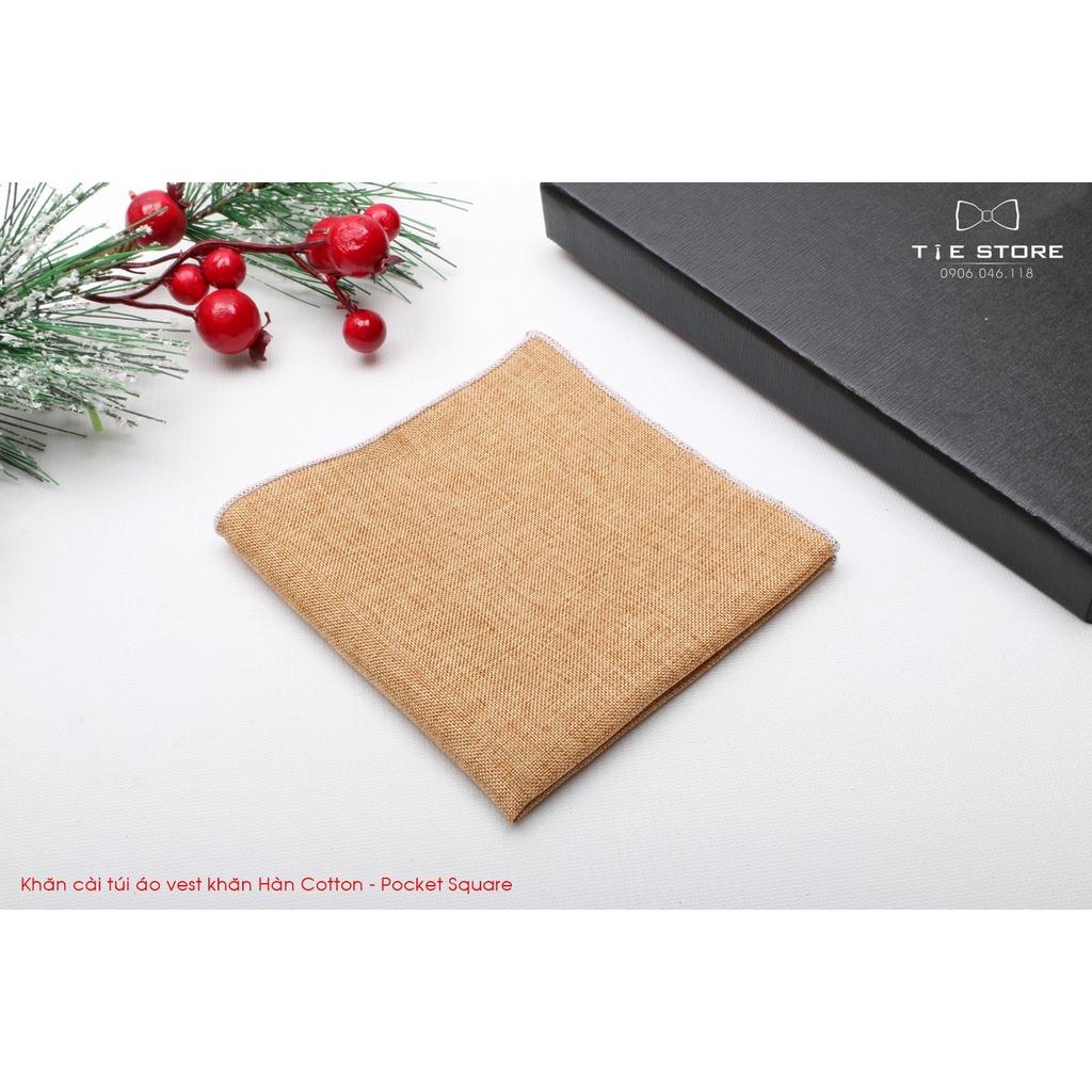Khăn Cài Túi Áo Vest - Pocket Square, phụ kiện lịch lãm, nhiều mẫu trơn màu