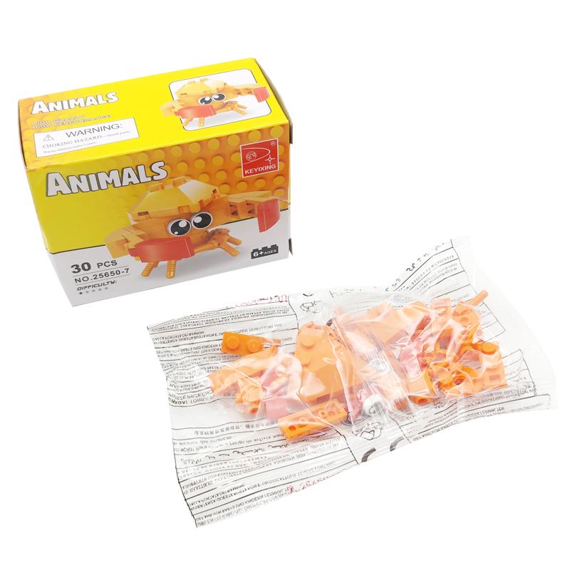 Đồ Chơi Lắp Ráp Animals - Keyixing KYX-25650-7 - Con Cua (30 Mảnh Ghép)