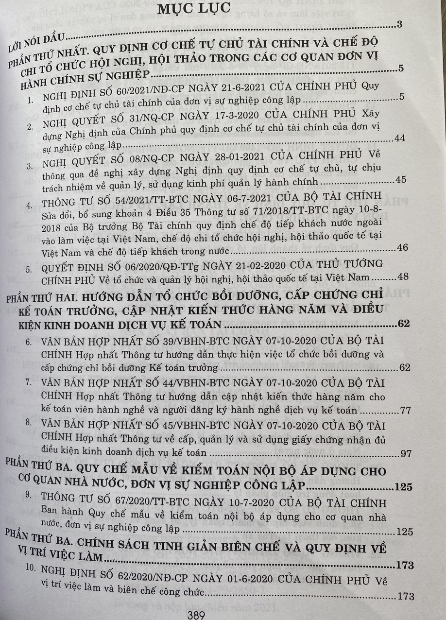 Quy Định Cơ Chế Tụ Chủ Tài Chính Của Đơn Vị Sụ Nghiệp Công Lập, Chế Độ Chi Tổ Chức Hội Nghị, Hội Thảo Trong Các Đơn Vị Hành Chính Sự Nghiệp