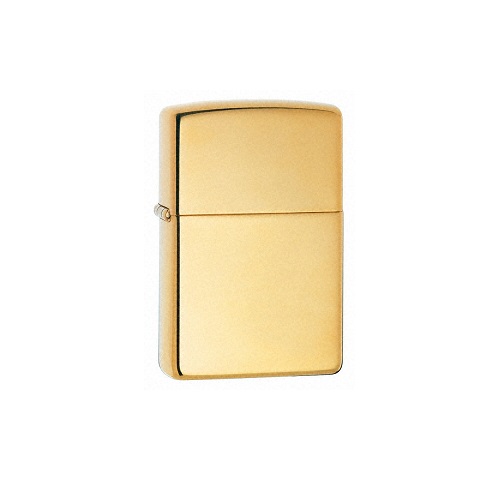 Combo 4 sản phẩm : Bật lửa Zippo High Polish Brass 254B+Xăng+Đá+Bấc