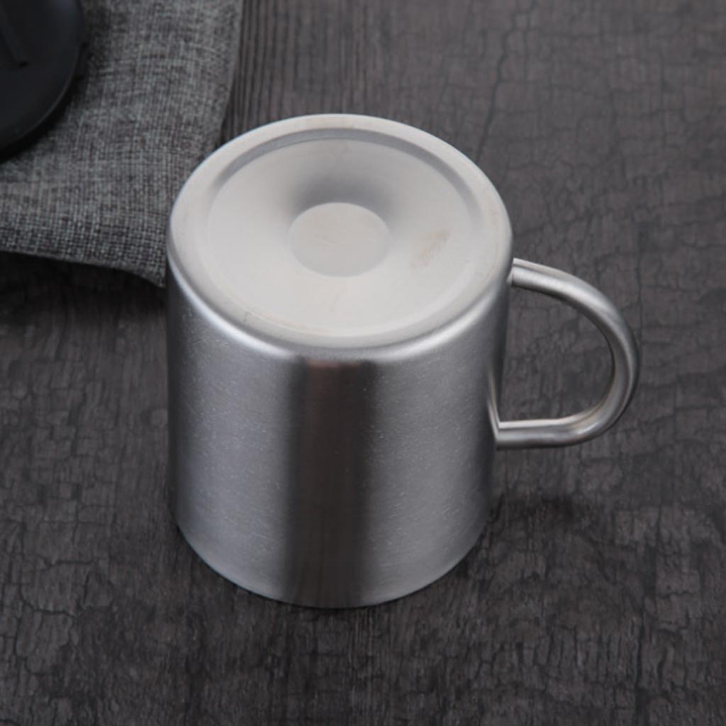 Set of 2, Stainless Steel 7.4 Ounce Mug Kid's Water Tea Coffee Insulated Cup