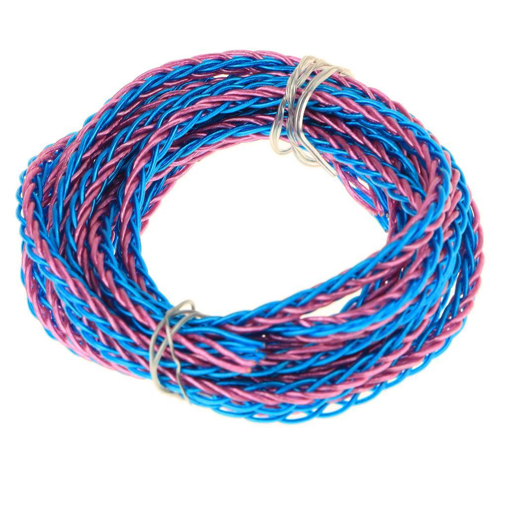 2-3pack 7N OCC Copper Wire, DIY HiFi Audio Cable for Earphone 2m Blue and Purple