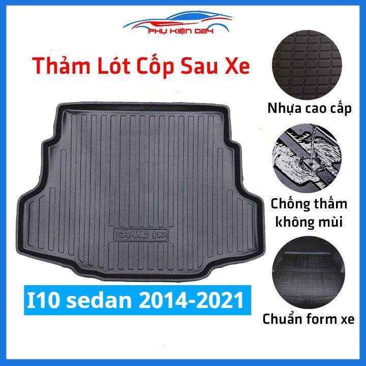 Thảm nhựa lót cốp cho I10 sedan 2014-2015-2016-2017-2018-2019-2020-2021 nhựa dẻo dày dặn đàn hồi tốt