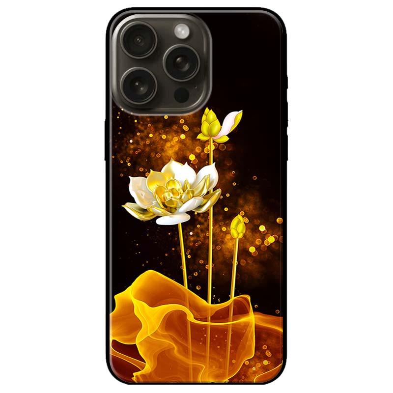 Ốp lưng dành cho Iphone 15 - Iphone 15 Plus - Iphone 15 Pro - Iphone 15 Pro Max - Sen Trắng Vàng 1 - Hàng Chính Hãng