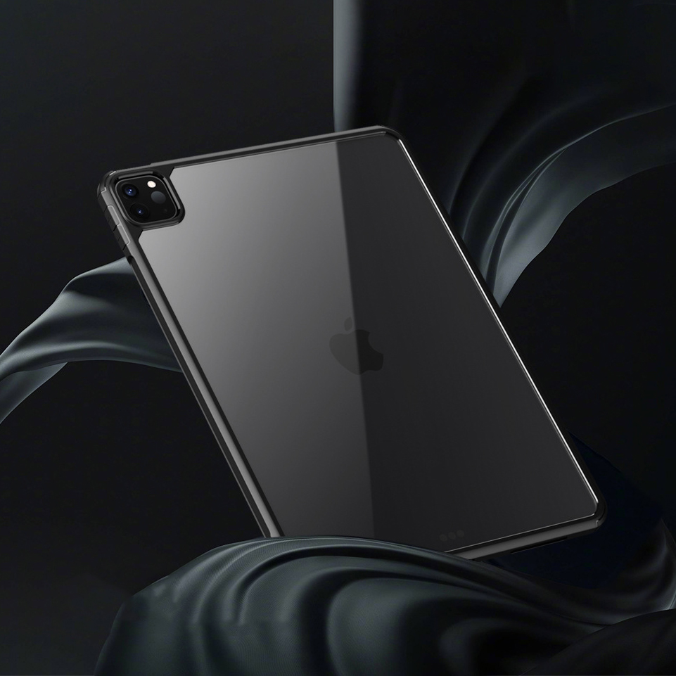Ốp Lưng Dành Cho iPad Pro 12.9 inch 2021 / iPad Pro 12.9 inch 2020 / iPad Pro 12.9 inch 2018 Mặt Lưng Kính Trong Suốt Viền Color