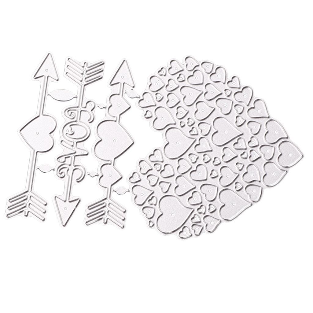 Kỷ Niệm Ngày Cưới Trái Tim Cắt Kim Loại Chết Stencil DIY Thêu Sò Nổi Dụng Cụ Tự Làm Thẻ Giấy Album Trang Trí (