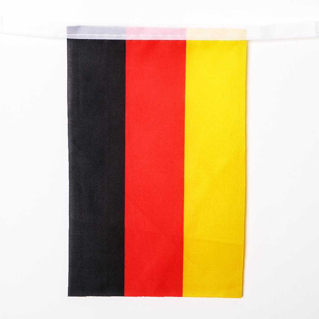 Germany Nation Flag Banner 14x21cm 5.5 Meters String Flag Sport Bars Decor