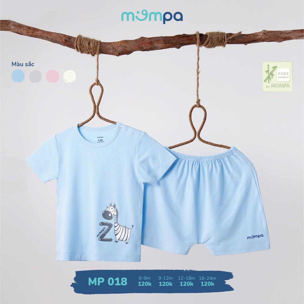 Bộ QA cộc tay Bamboo Mompa cho bé 1 đến 5 tuổi hình con hươu dễ thương