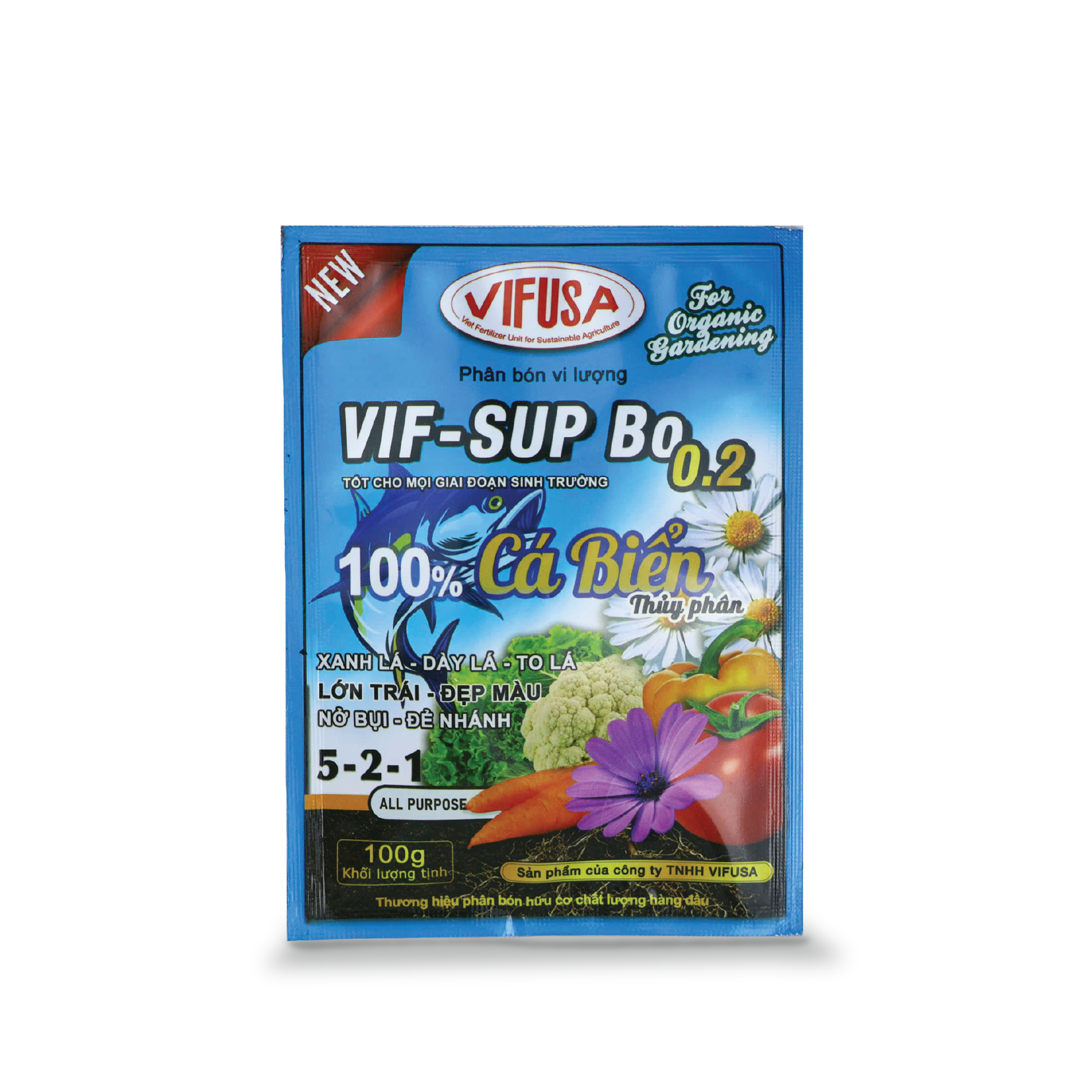 VIF-SUP Bo 0.2 - Phân bón đạm cá gói 100g